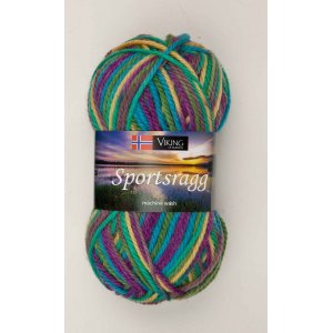 Viking lanka Urheilurätti 50g - Multi Green (592) SR Viking lanka Urheilurätti 50g - Multi Green (592) SR