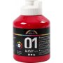 Koulumaali - Akryyli - primääripunainen - kiiltävä - 500 ml