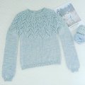Asiakaskuva DROPS Kid-Silk Uni Color lanka - 25g - Vaalean harmaa vihreä (06)