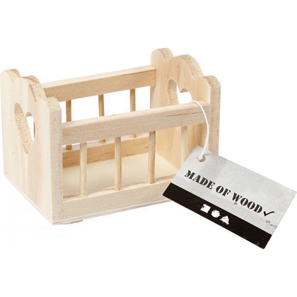 Joulupukin tarvikkeet - Kehto - 8 x 5,5 cm