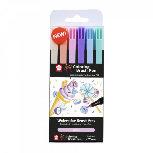 Sivellin kyn Sakura Koi Coloring Brush 6 kyn - Makeiset