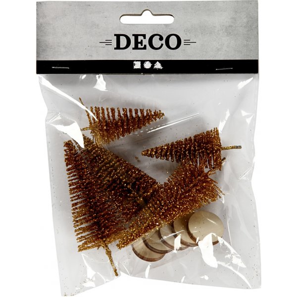 Minipuut - kulta - 5 kpl