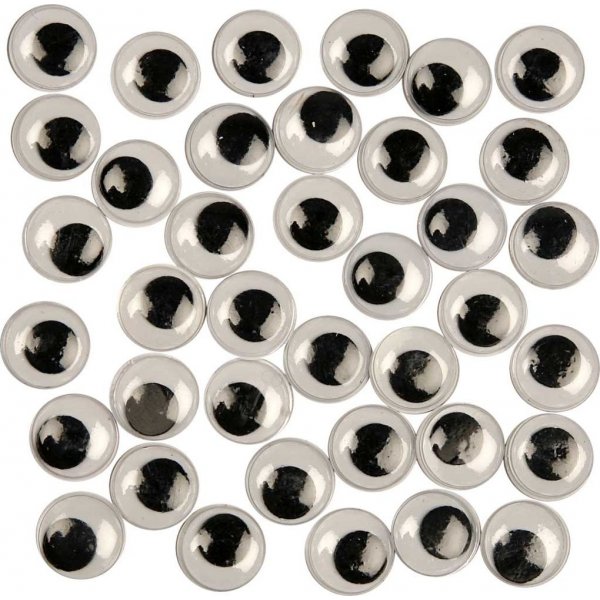 Liikkuvat silmt - tarttumattomat - 12 mm - 1000 kpl