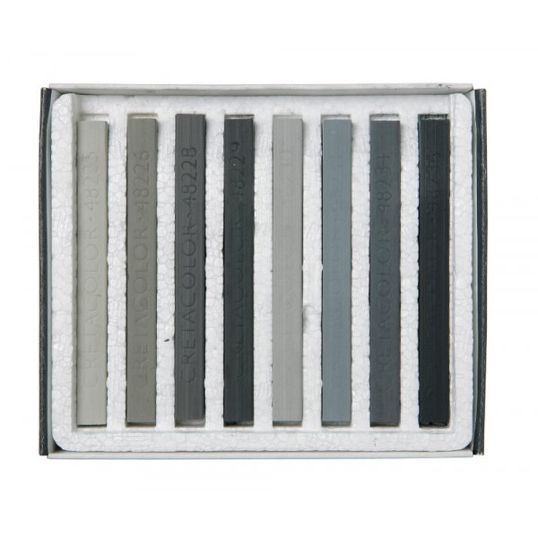 Cretacolor Pastel Crayons Greyscale - 8 vriliidua