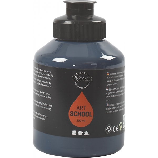 Pigmenttitaidekoulu - indigo - puolikiiltv - peite - 500 ml