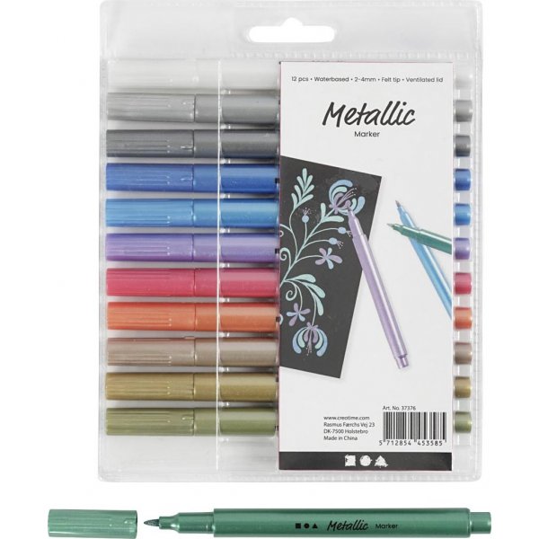 Metallinen tussi - metallivrit - 12 kpl