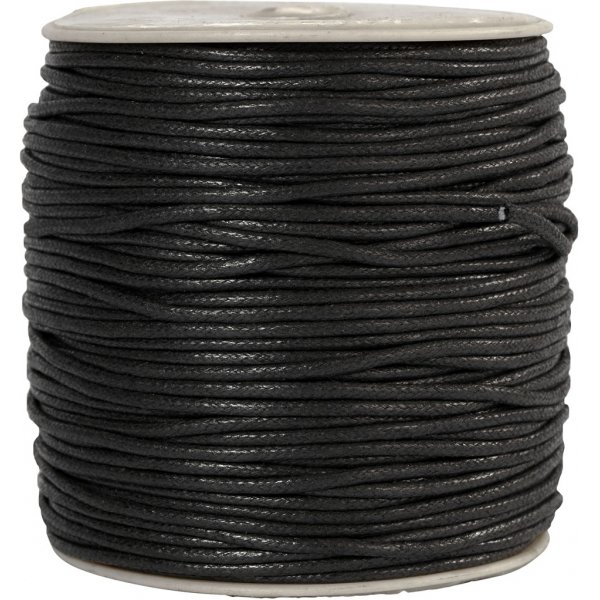 Puuvillanyöri - musta - 100 m - Ø2 mm Puuvillanyöri - musta - 100 m - Ø2 mm