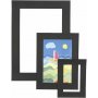 Passepartout-kehykset - musta - A3, A4, A5 - 75 kpl