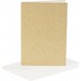 Kortit ja kirjekuoret - kulta - glitter - 11,5 x 16,5 cm - 4 sarjaa