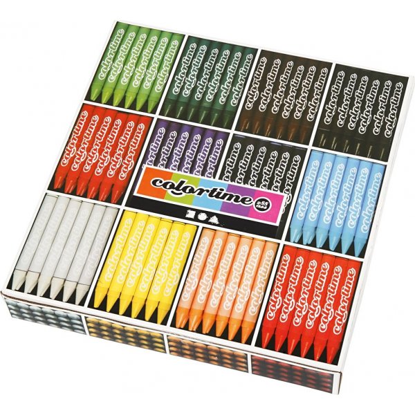 Colortime Crayons - sekavrit - 12 x 24 kpl