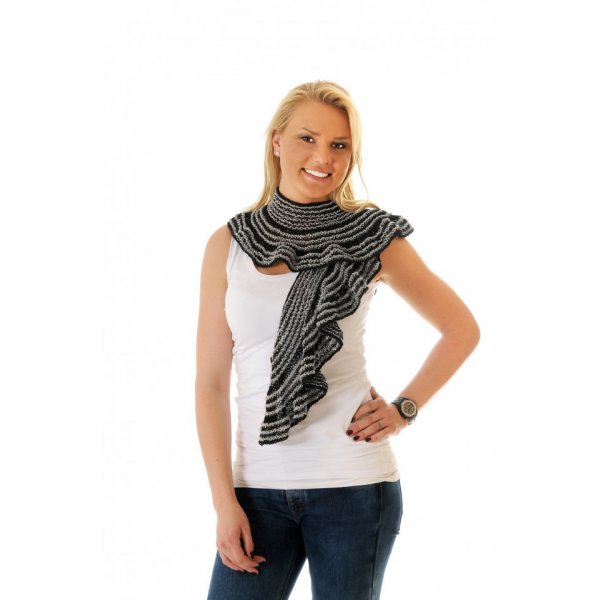 Neulekuvio - Aaltoileva huivi Neulekuvio - Aaltoileva huivi