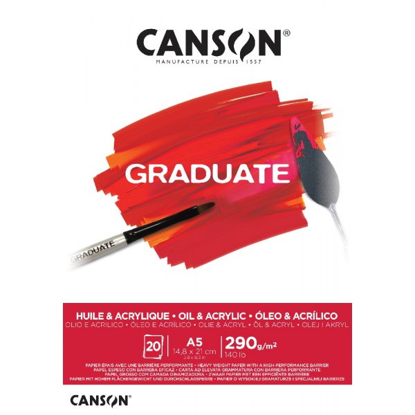 Graduate Acrylic & Oil Block 290g 20 arkkia