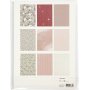 Vivi Gade -designpaperi lohkoissa - beige/pinkki - 24 arkkia