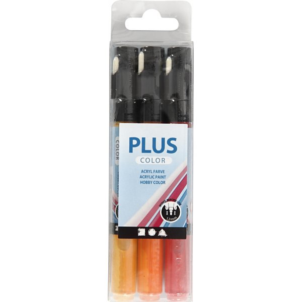 Plus Color Marker - kurpitsa - karmiininpunainen - keltainen aurinko - 3 kpl
