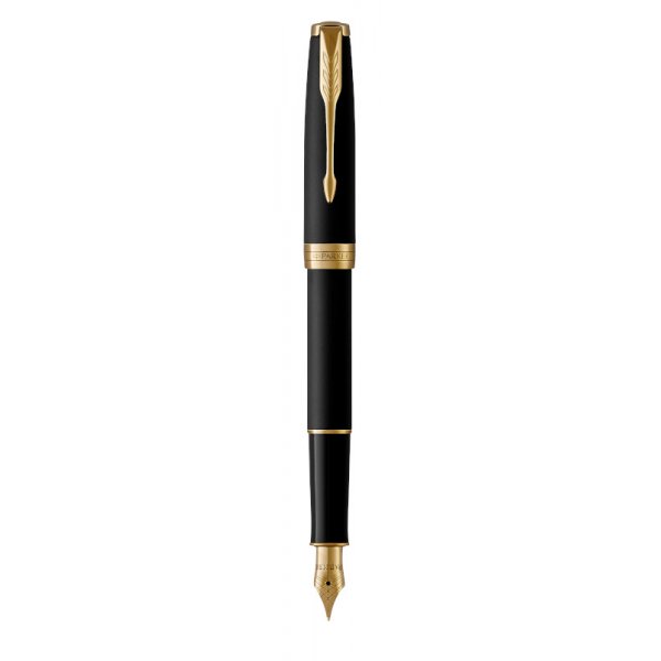 Täytekynä Parker - Sonnet Matte Black - GT Täytekynä - Keskisininen