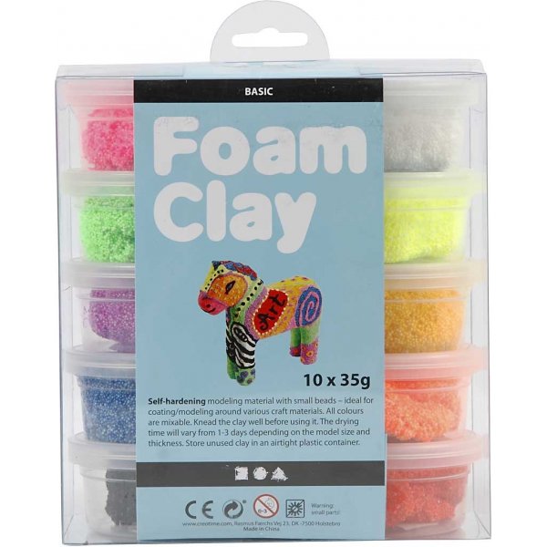 Foam Clay® - sekavärit 10 x 35 g Foam Clay® - sekavärit 10 x 35 g