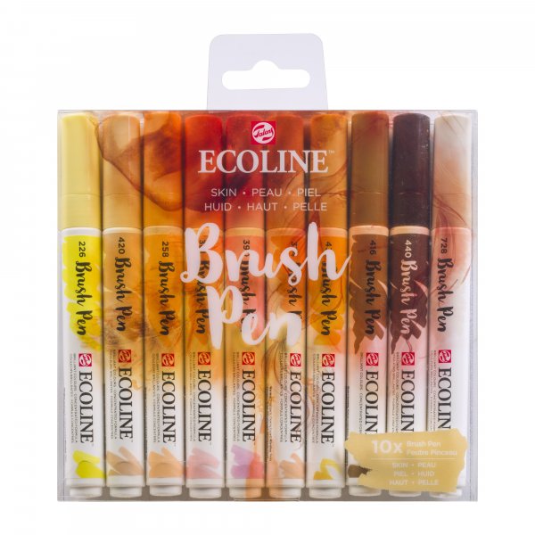 Ecoline Brush Pen 10 kpl - oranssi