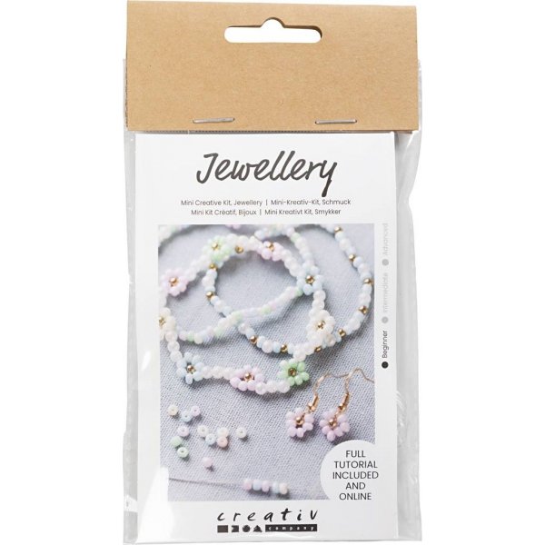 Mini DIY Kit Jewelry - Elastinen rannekoru - korvakoru