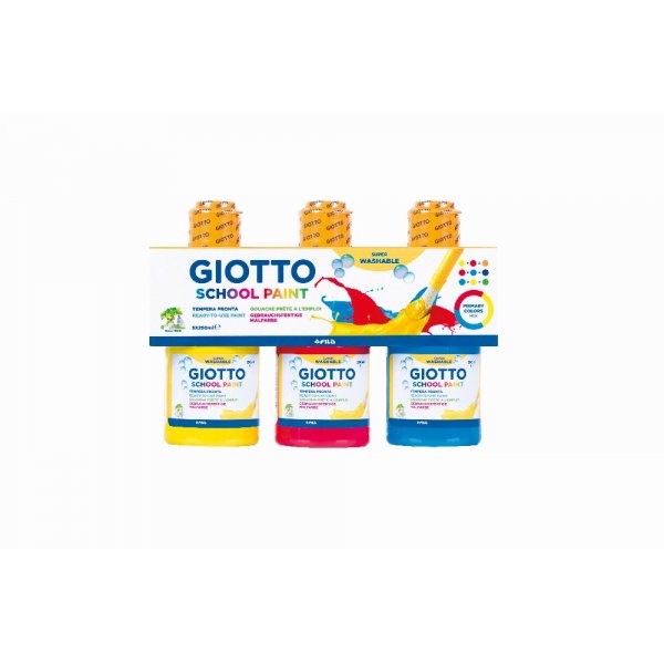 Pestv lasten maali Giotto 3x250 ml - keltainen/punainen/sininen