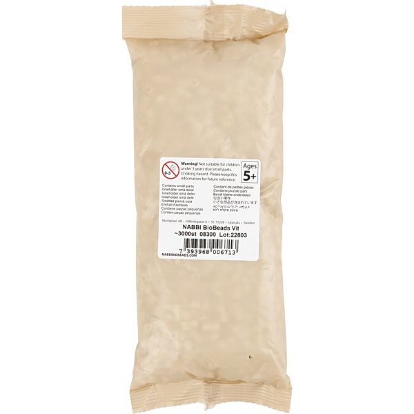NABBI BioBeads - valkoinen - keskikokoinen - 3000 kpl
