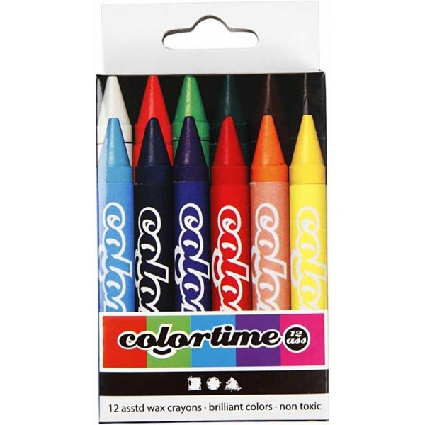 Colortime Crayons - sekavärit - 12 kpl Colortime Crayons - sekavärit - 12 kpl