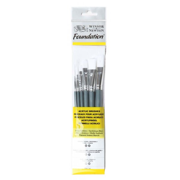 Synteettinen harjasetti W&N Foundation Acrylic - No. 7