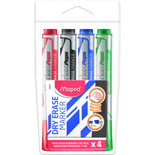 Valkotaulu kynsarja - Maped - Taltta 1-5mm 4 kpl