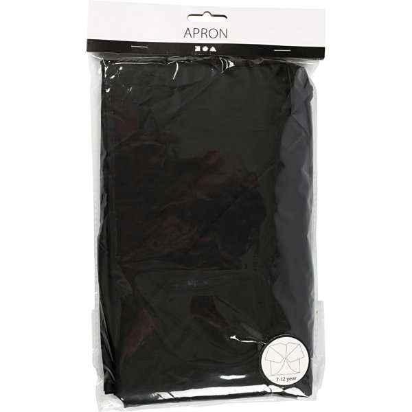 Maalarin esiliina - musta - 7-12 vuotta