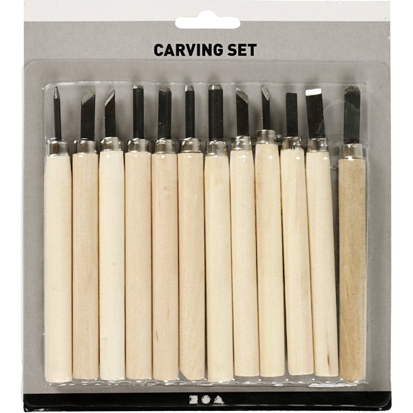 Puunveistosetti - 12 tykalua