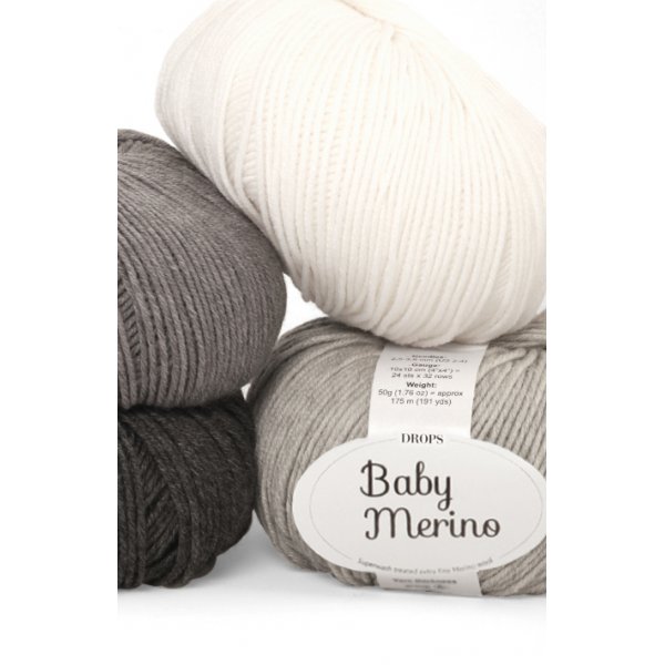 Drops Baby Merino -lankaa - 50g (n. 40 eri värivaihtoehtoa) Drops Baby Merino -lankaa - 50g (n. 40 eri värivaihtoehtoa)