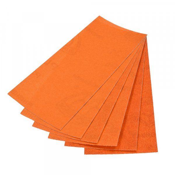 Hiomapaperi 23 x 9,3 cm - oranssi 6 kpl. viljaa 80/120/240