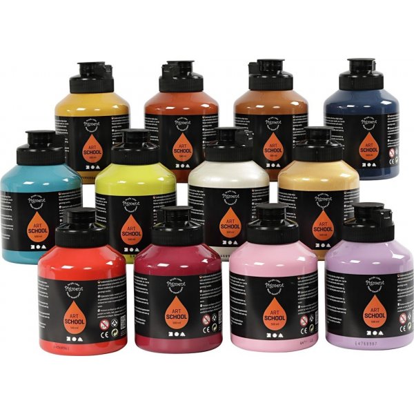 Pigment Art School - tydentvt vrit - puolikiiltv - 12 x 500 ml