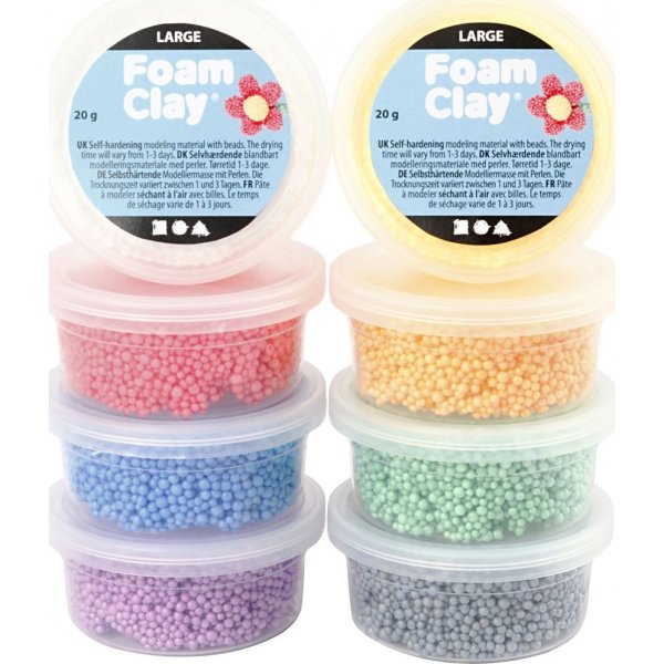 Foam Clay Suuret sekavrit - 8 x 20 g