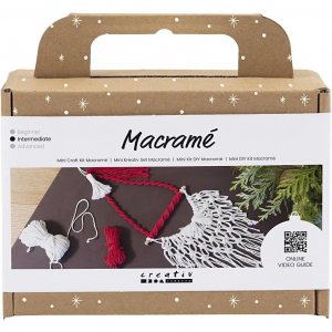 Mini DIY-setti - Joulupukin koriste makrameesta