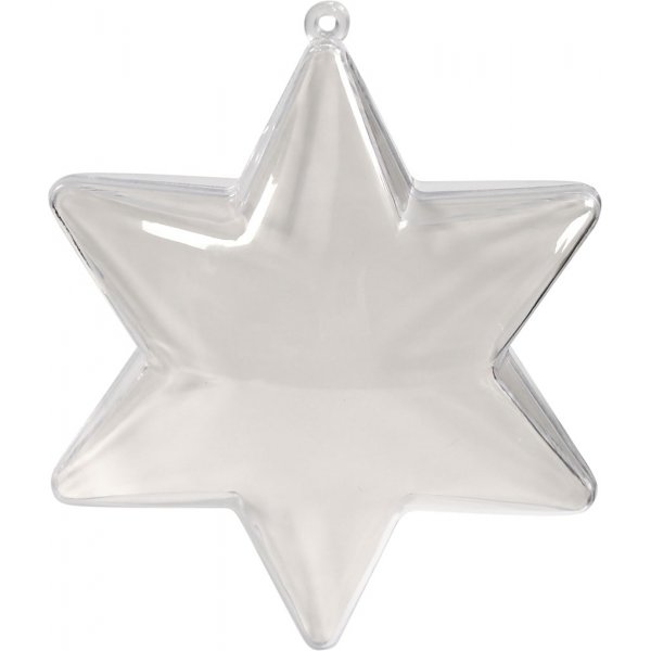 Koristeellinen tähti - läpinäkyvä - 5 kpl Koristeellinen tähti - läpinäkyvä - 5 kpl