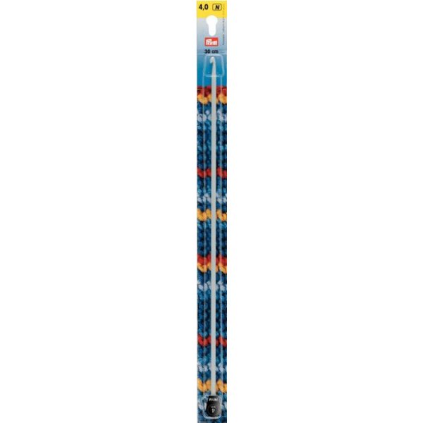 Tunisialainen virkkuukoukku alumiinihelmenharmaa 30 cm 4,00 mm