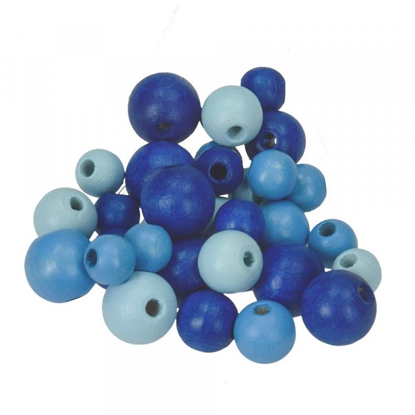 Puuhelmet 8,10,12 mm - sininen sekoitus 25 g kokosekoitus