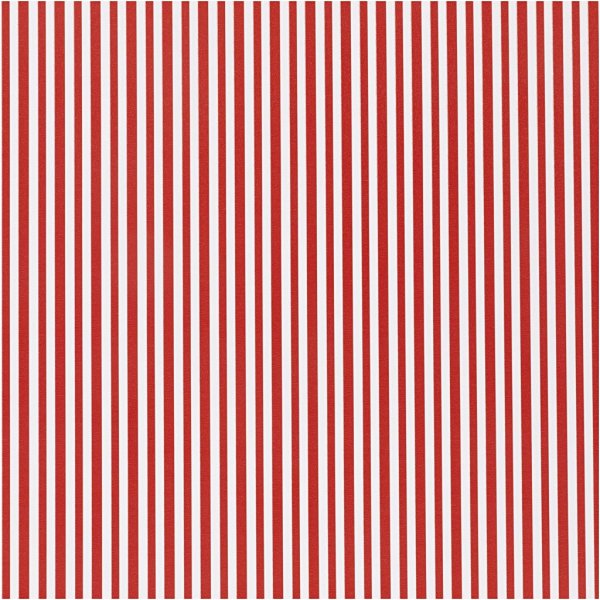 Lahjapaperi - punainen/valkoinen - Raidat - 100 m Lahjapaperi - punainen/valkoinen - Raidat - 100 m