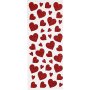 Glitter-tarrat - punainen - sydmet - 2 arkkia