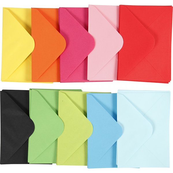 Kirjekuori - sekavrej - 11,5 x 16 cm - 10 x 10 kpl