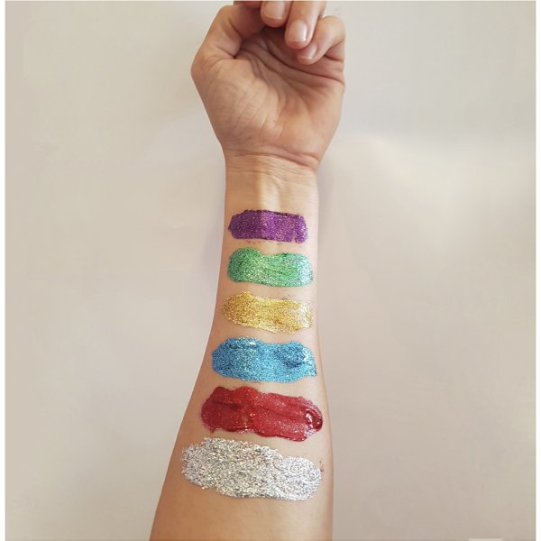 Eulenspiegel Glitter geeli - sekavrit - 6 x 18 ml