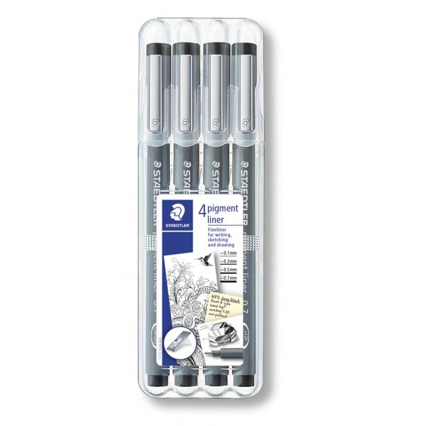 Pigmentliner Black - 4 kyn