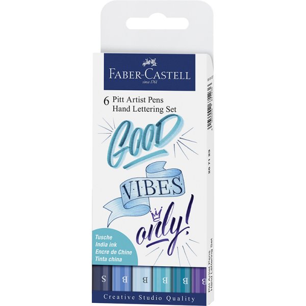 Piirustuskyn - Faber-Castell Pitt Artist - Ksinkirjoitus - 6 kyn