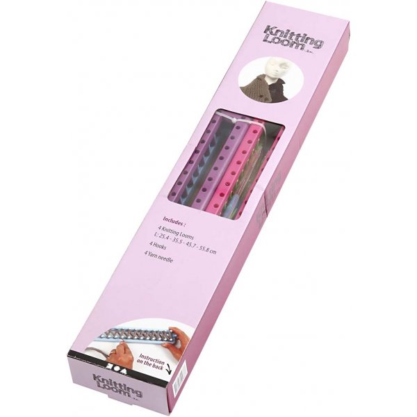 Suorakaiteen muotoiset neulerenkaat neuloilla ja koukuilla - 4 kpl