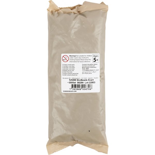 NABBI BioBeads - musta - keskikokoinen - 3000 kpl