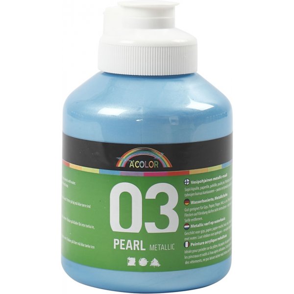 Koulumaali Akryyli - Metalli - vaaleansininen - metallinen - 500 ml
