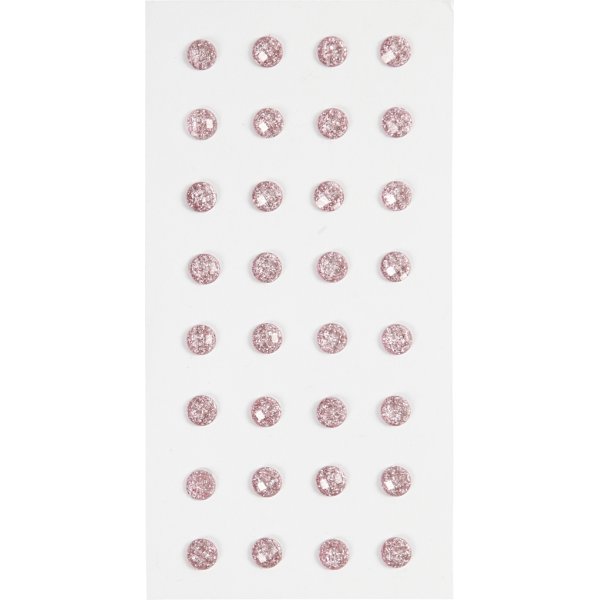 Strassit - vaaleanpunainen - Ø8 mm - 32 kpl Strassit - vaaleanpunainen - Ø8 mm - 32 kpl