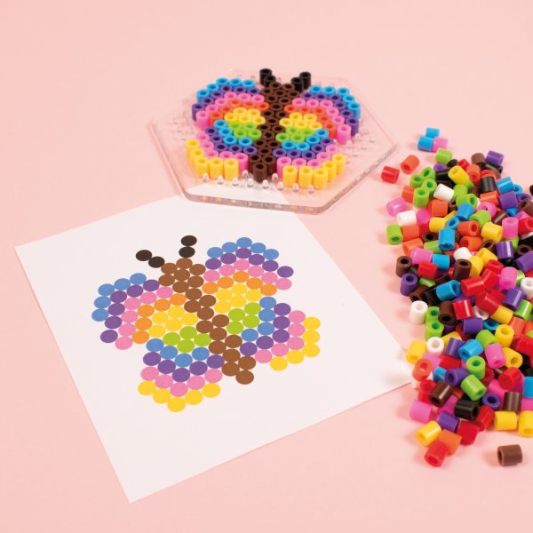 Putkihelmi levyllä 1000 kpl 10-värinen Putkihelmi levyllä 1000 kpl 10-värinen