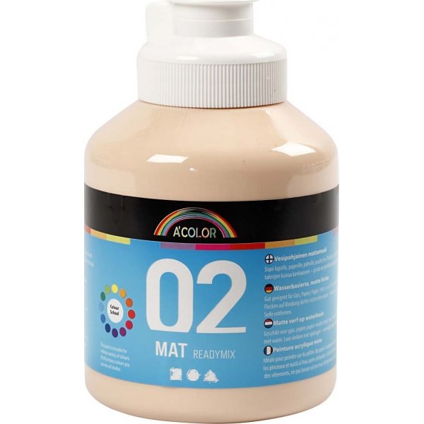 Koulumaali - Akryyli - norsunluu - matta - 500 ml