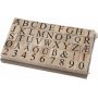Postimerkit - kirjaimet ja numerot - 20 x 20 mm - 45 kpl